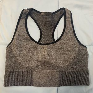 Gray sport bra